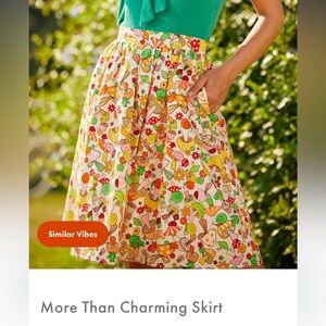 ModCloth | More than charming mushroom ladybug skirt | Sz small